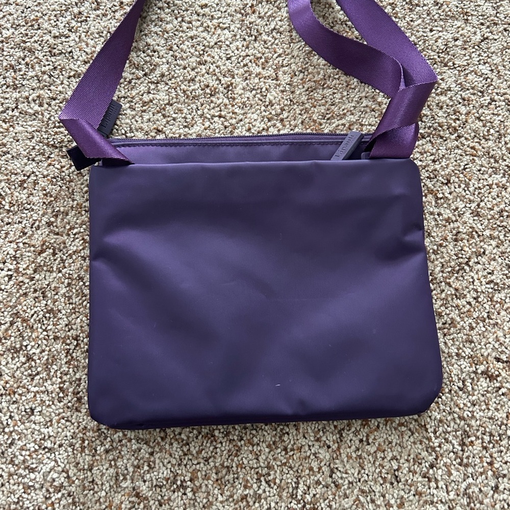 Lipault Purple Nylon Crossbody Adjustable Strap - Picture 8 of 11